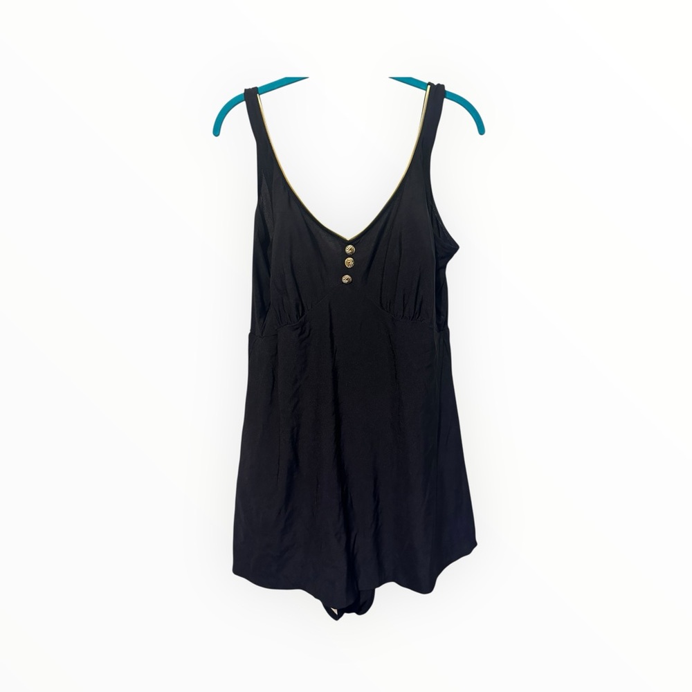 Robby Len black One Piece Swimsuit Swim Dress Women’s Size 20W